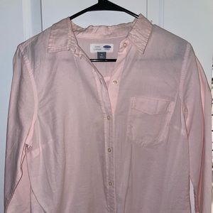Pale pink button up shirt